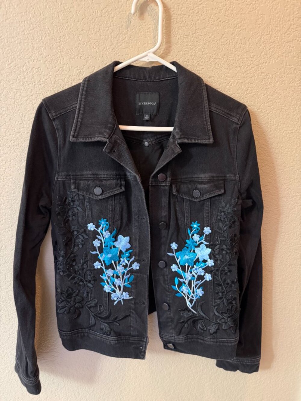 Vintage Black Denim Custom Jacket